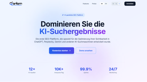 antom SEO & AI Visibility Screenshot